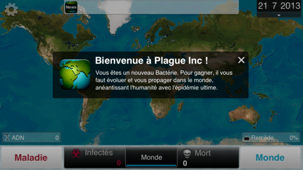 Plague Inc., simulation d&rsquo;épidémie