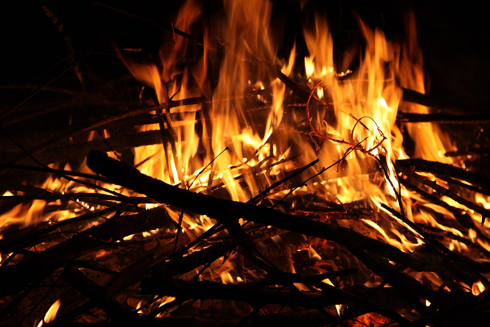 Feu de camp dans la nuit, l’ambiance des veillées et de leurs chants